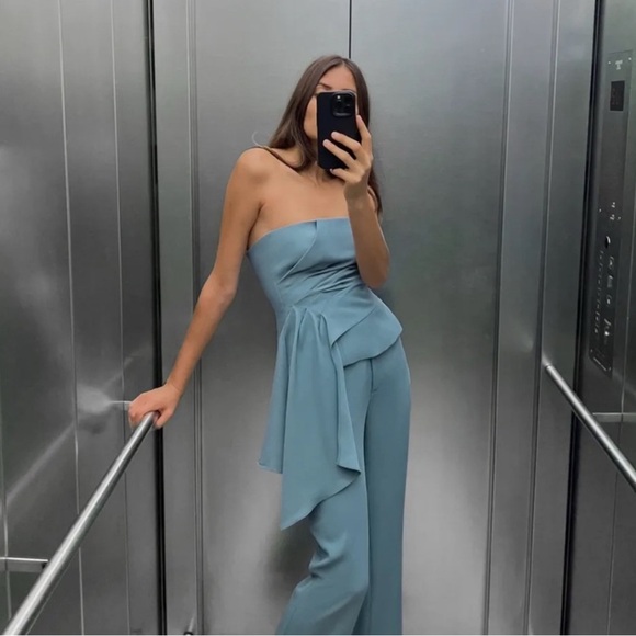 ZARA NWT 2024 COLLECTION Draped Bustier Top SIZE XS - Picture 2 of 16